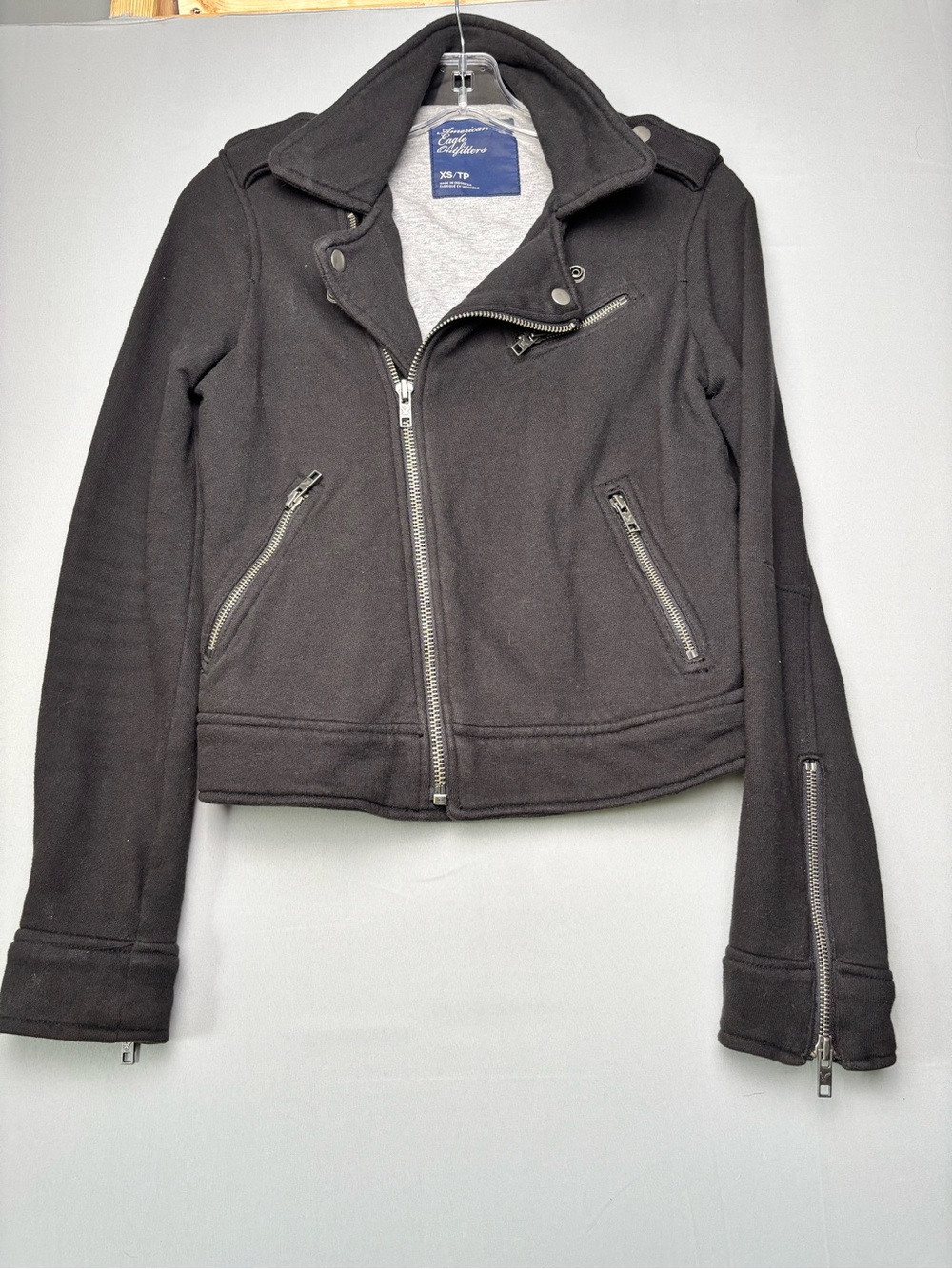 American Eagle Outfitters Women's Black Moto Jacket Women XS